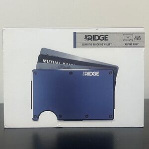 Ridge Alpine Navy Aluminum Wallet + Keycase Bundle